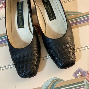 Vintage Black Leather Renzo Fontanelli Shoes